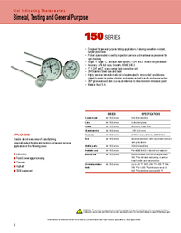 Thumbnail of document Data Sheet - 150 Series Testing & General Purpose Bimetal Thermometers